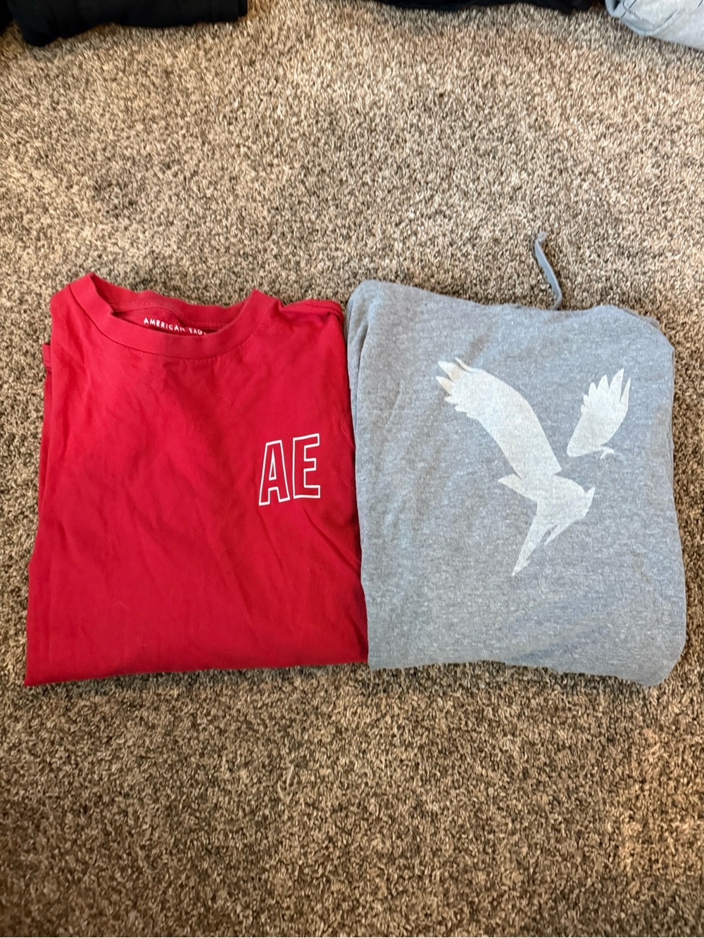 American Eagle Gray Super Soft Hoodie with White Eagle Print